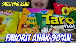 ASMR KULINER SNACK FAVORIT ANAK 90 AN (CHEETOSE,  CHIKI BALL,  JET Z,  TARO)