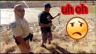 GAME WARDEN showed up while crappie fishing the dam!!!