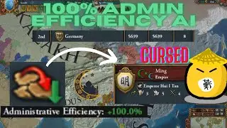100% ADMIN EFFICIENCY AI ABSOLUTELY DESTROYS -} CURSED MUSLIM MING - EU4 AI Only Timelapse
