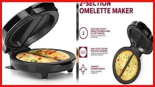 Holstein Housewares - Non-Stick Omelet & Frittata Maker, Black/Stainless Steel