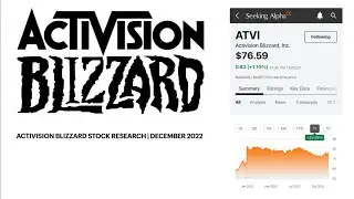 Activision Blizzard 👾stock research 🧐 | December 2022