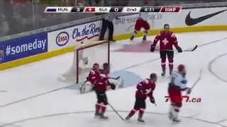 Nikolay Goldobin (RUS) beautiful pass vs SUI 2015 World Juniors (12-28-14)