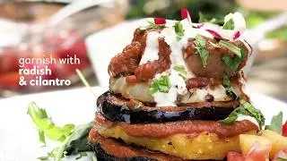 Easy Fiesta Grilled Vegetable Stack (Whole30, Vegan, Gluten Free, No Refined Sugar)