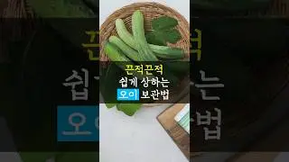 금방 상해버리는 오이! 오래 보관하는 방법! #shorts