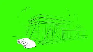 Green Screen-building animation