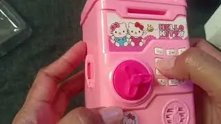 4 minutes satisfying with Unboxing hello kitty mini piggy bank/ ASMR