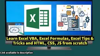 Learn Excel VBA | 100+ Excel Formulas | Tips &Trick| HTML, CSS, JS from scratch - Excel Courses