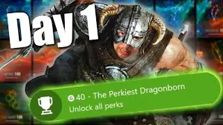 Leveling up EVERY Skill in Skyrim (Max Level!!! (Day 1)
