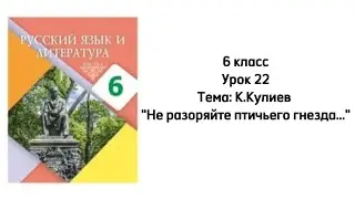 Русский язык 6 класс Урок 22 Тема: К.Кулиев 