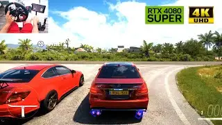 Mercedes-AMG E63 | Forza Horizon 5 | RTX 4080 SUPER | Steering Wheel Gameplay | 4K Extreme