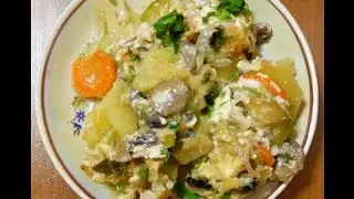 Овощное рагу с грибами (в духовке).