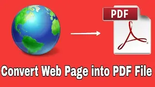 Convert any WEB Page into PDF File in Your Android Phone