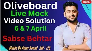 Oliveboard Live Test Today Analysis || 6 & 7 April Live Mock Test ||