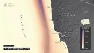 Tsunami current velocity simulation for the Taholah region, Wash.
