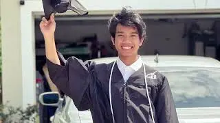 Andrew is getting ready for High School graduation ceremony