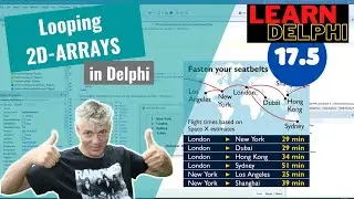 Learn Delphi Programming | Unit 17.5 | Loop through Two-Dimensional (2D) Arrays with Nested Loops
