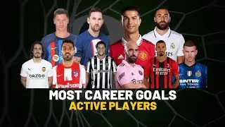 Top 10 Most Career Goals - Active Players | Ronaldo and Messi in First Position? ⁉️