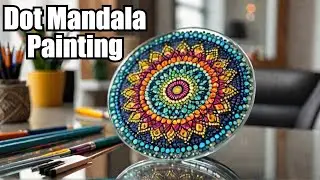 HOW TO DRAW Dot Mandala Decor |  Wall Decor Easy Idea | #dotmandalapainting #homedecor