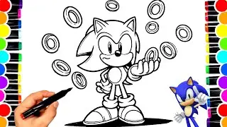 Sonic Coloring Pages NEW Sonic Team NEW Sonic in the movie 3 Tails, Knuckles, Amy Rose  COLORING 29