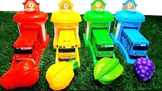 Tayo Carrier Car Play Compilation l Vehicles' Rainbow Garages l Toys with Colors #tayo #toys