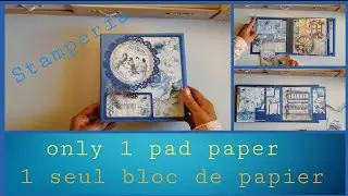 Stamperia blue land scrapbook album/Stamperia blue land album photos/Stamperia