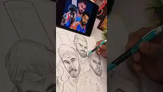 Virat, Rohit, Bumrah Drawing 😍 