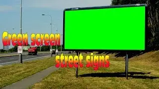 Green screen street signs