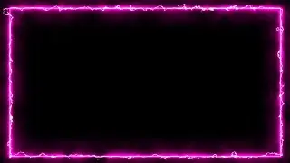 Neon Light Border Black Screen, Neon Frame Black Screen, Neon Border Black Screen Effect, Background