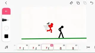 how to animate stickman aggressive fight with mobile