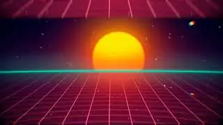 Vaporwave Style Animation Customized Logo Reveal With Text - Retrowave aesthetic with sound