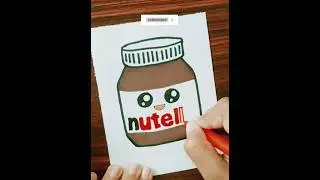 How to draw Nutella step by step | Easy Food Drawing for Kids 