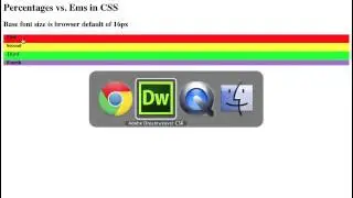 Percentages vs Ems in Element Widths CSS