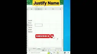 Justify in Excel Formula 
