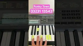 How To Play Funky Town | Easy Piano Tutorial #shorts