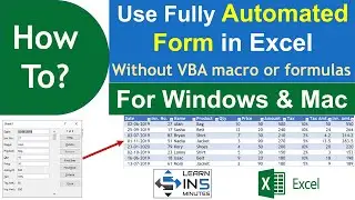 How to use Fully Automated Form In Microsoft Excel | Learn in 5 Minutes