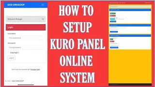 How To Setup Kuro Online Panel By Classified Developer