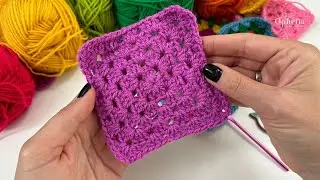 How To Crochet A Granny Square (single colour) Tutorial Beginner-Friendly