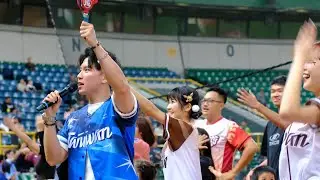 阿崔今天超操！下午才下班又被抓上台😆 富邦式應援再次現身 冬盟應援現場！#阿崔 #富邦悍將 #FubonAngels  #冬盟