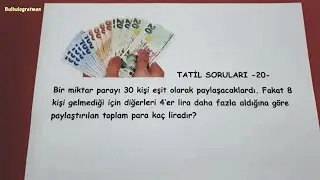 4. ve 5.sınıf tatil soruları -20-  @okulcu   #4sınıf #matematik