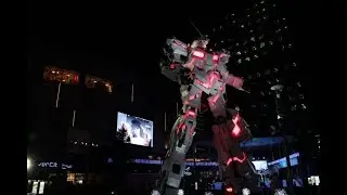 EPIC - Life Size Unicorn Gundam Transformation in Odaiba WITH MUSIC