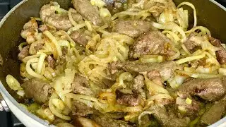 Как правильно жарить печень с луком,быстро и вкусно