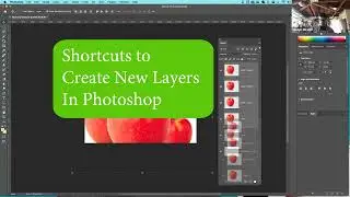 shortcuts for creating new layers  in Photoshop