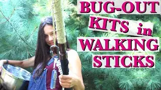 SURVIVAL WALKING STICK / 4k FORAGING & BUG OUT STAFF TOUR