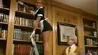 Sexy mini-skirt maid upskirt