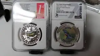 2015 Magnolia Warbler &  Missouri Eastern Bluebird .999 Silver Coin NGC Graded Proofs