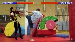 Mortal Kombat X in Real Life: Scorpion vs SuperOleg