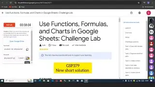 Use Functions, Formulas, and Charts in Google Sheets: Challenge Lab 
