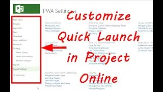 Customize Quick Launch in Project Online