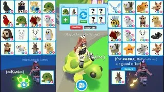 😍😜😁 TRADE NEON FR TURTLE and KANGAROO in Adopt Me Roblox// What people give for neon fly ride 😍😜😁