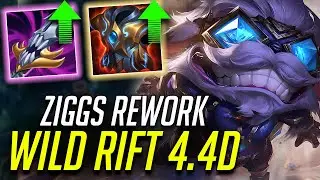 WILD RIFT 4.4D NEW PATCH NOTES ZIGGS REWORK + MASSIVE CHANGES